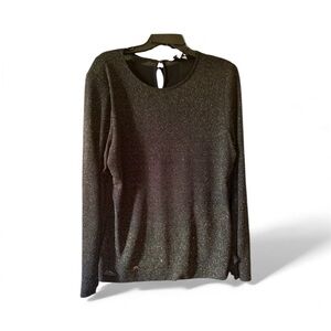 Gibson Latimer Black and gold Shimmer Blouse